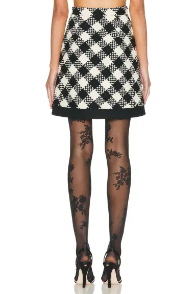 Valentino Damier Tweed Skirt | Thumbnail 4 Valentino Damier Tweed Skirt | Thumbnail 4