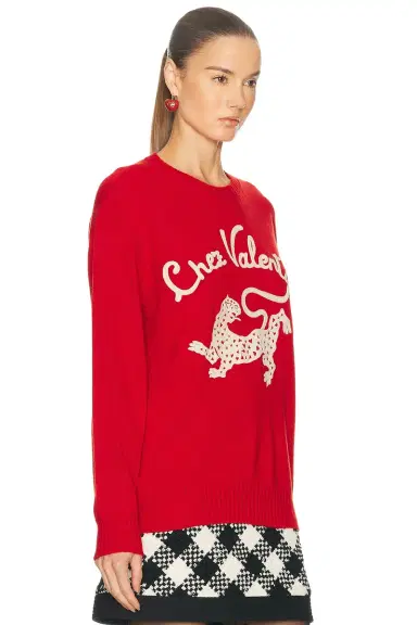 Valentino Embroidered Sweater | Thumbnail 3 Valentino Embroidered Sweater | Thumbnail 3