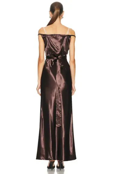 Miu Miu Satin Dress | Thumbnail 3 Miu Miu Satin Dress | Thumbnail 3