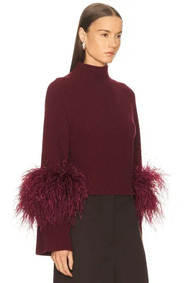 Lapointe Merino Mock Neck Classic Feather Sweater | Thumbnail 2 Lapointe Merino Mock Neck Classic Feather Sweater | Thumbnail 2