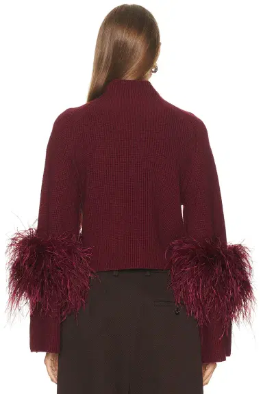 Lapointe Merino Mock Neck Classic Feather Sweater | Thumbnail 3 Lapointe Merino Mock Neck Classic Feather Sweater | Thumbnail 3