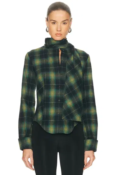 Mimchik Iris Scarf Shirt | Thumbnail 1 Mimchik Iris Scarf Shirt | Thumbnail 1