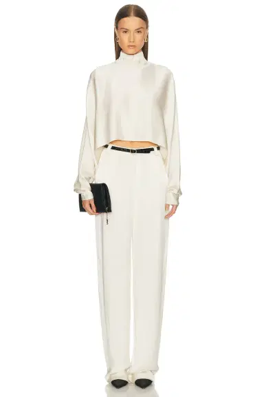 Lapointe Satin Relaxed Pleated Pant | Thumbnail 5