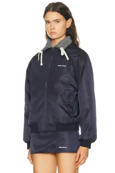 Miu Miu Nylon Gazare Pile Reversibile Jacket | Thumbnail 3 Miu Miu Nylon Gazare Pile Reversibile Jacket | Thumbnail 3