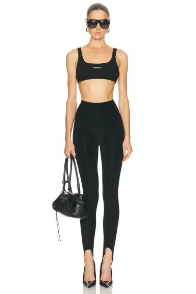 Versace Cotton Rib Bra Top | Thumbnail 4