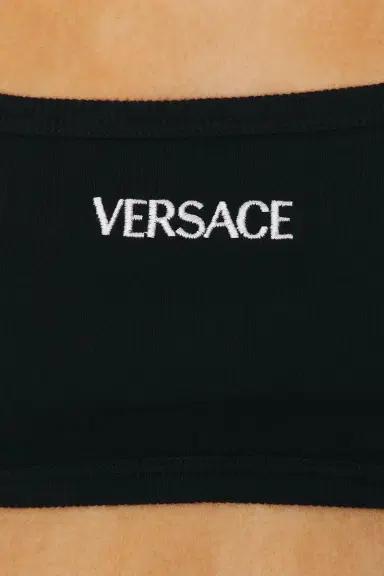 Versace Cotton Rib Bra Top | Thumbnail 5