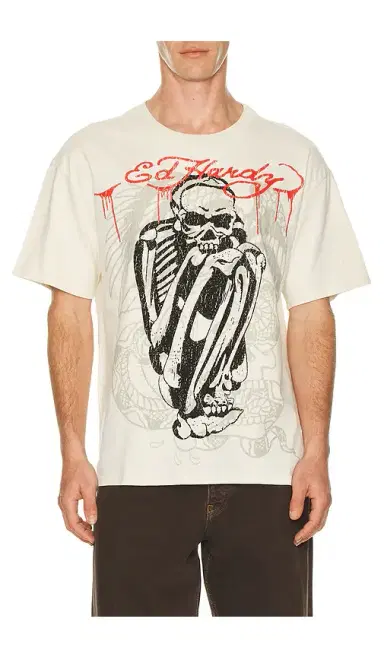 Ed Hardy Skele Rhinestone Boxy Tee | Thumbnail 1