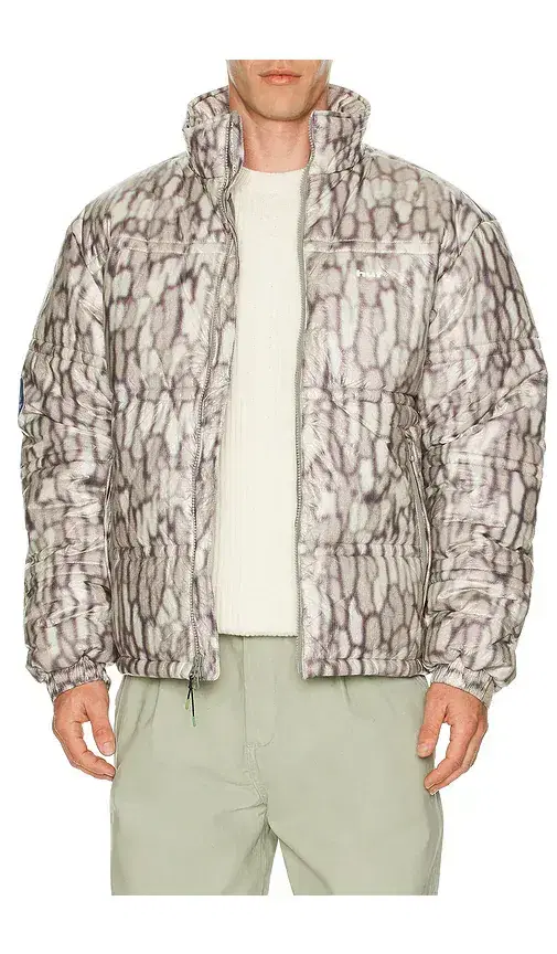 89 Warped Camo Tyvek Puffer Jacket