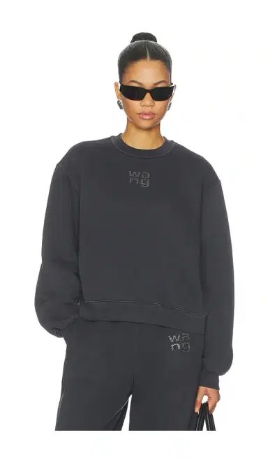 Alexander Wang Hotfix Logo Sweatshirt | Thumbnail 1 Alexander Wang Hotfix Logo Sweatshirt | Thumbnail 1