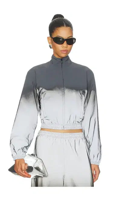 Alexander Wang Reflective Shrunken Track Jacket | Thumbnail 1 Alexander Wang Reflective Shrunken Track Jacket | Thumbnail 1