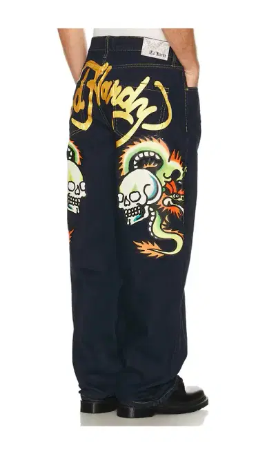 Ed Hardy Dragons Selvage Baggy Denim Pants | Thumbnail 1 Ed Hardy Dragons Selvage Baggy Denim Pants | Thumbnail 1
