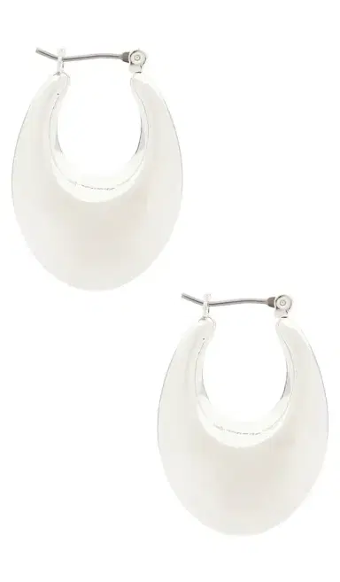 Ettika Chunky Oval Hoop Earrings | Thumbnail 2