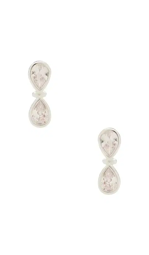Ettika Infinity Crystal Stud Earrings