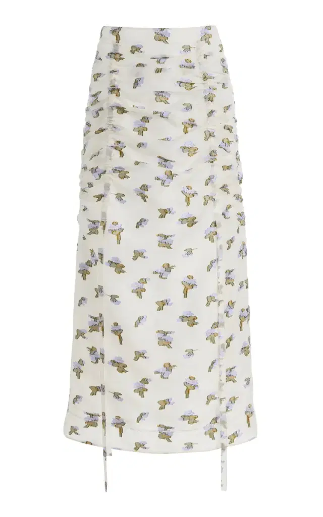 Ulla Johnson Liora Fil Coupe Organza Midi Skirt