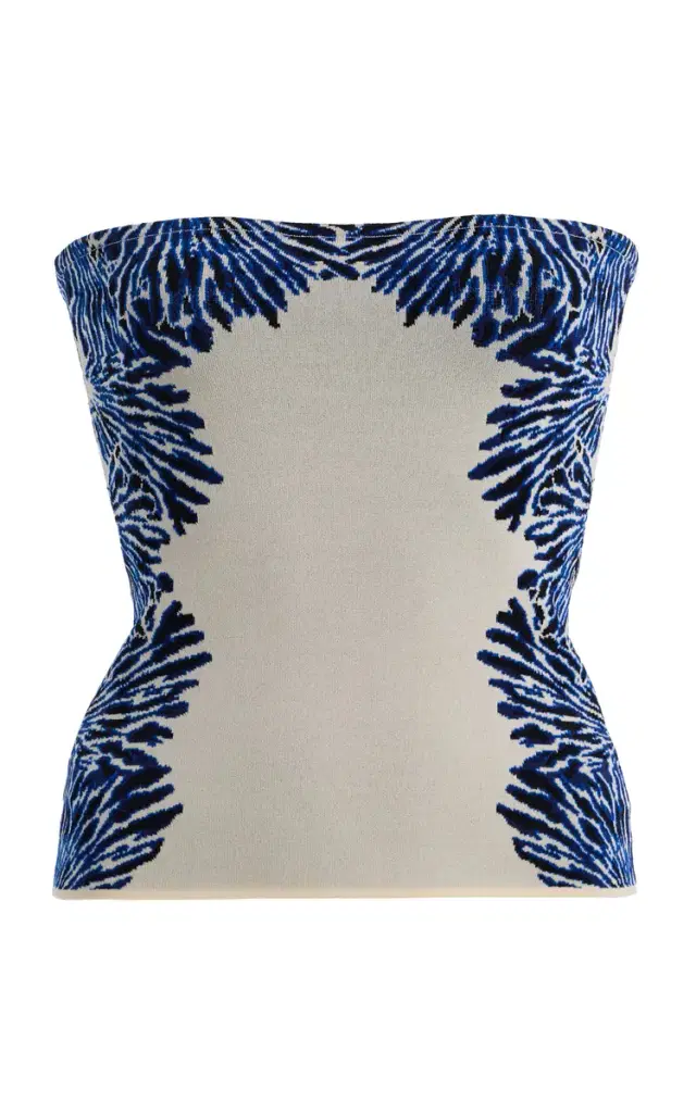 Ulla Johnson Madelie Strapless Knit Jacquard Top