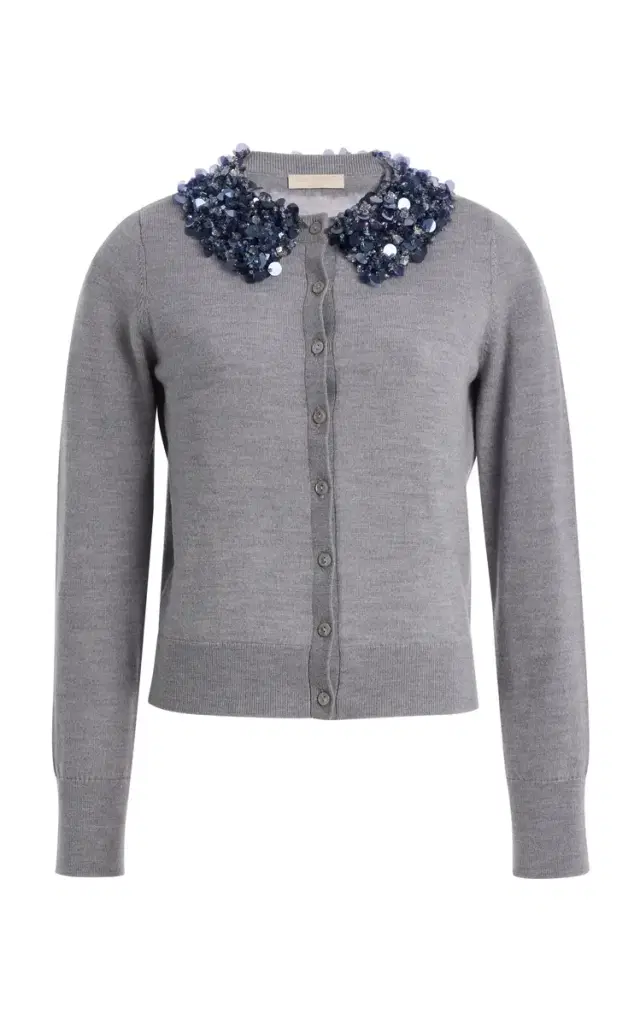 Anna Embellished Wool Cardigan