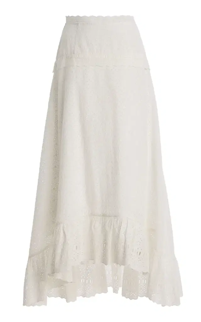 Violetta Eyelet Cotton Skirt