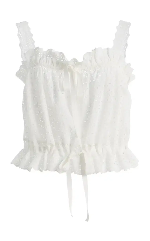 Ulla Johnson Isola Gathered Cotton Top
