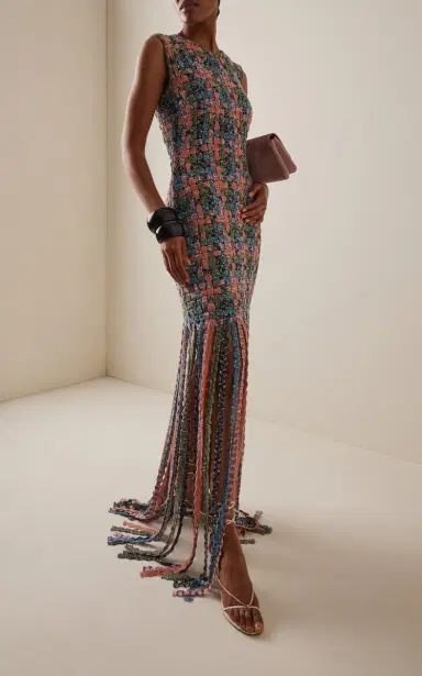 Ulla Johnson Alexis Fringed Macramé Cotton Knit Dress | Thumbnail 2 Ulla Johnson Alexis Fringed Macramé Cotton Knit Dress | Thumbnail 2
