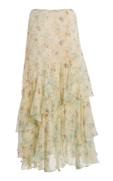 Ulla Johnson Meadow Floral Crinkled Silk Chiffon Midi Skirt | Thumbnail 5 Ulla Johnson Meadow Floral Crinkled Silk Chiffon Midi Skirt | Thumbnail 5