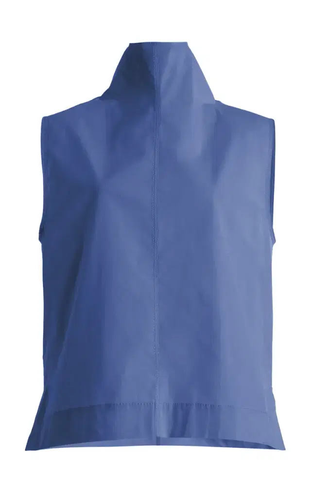 Brandon Maxwell The Finn Tie-Neck Cotton Top