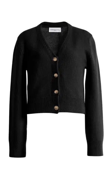 Brandon Maxwell The Sloane V-Neck Cashmere-Silk Cardigan | Thumbnail 1 Brandon Maxwell The Sloane V-Neck Cashmere-Silk Cardigan | Thumbnail 1