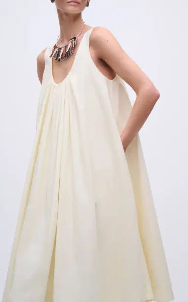 Brandon Maxwell The Lennox Shirred Stretch-Cotton Midi Dress | Thumbnail 2