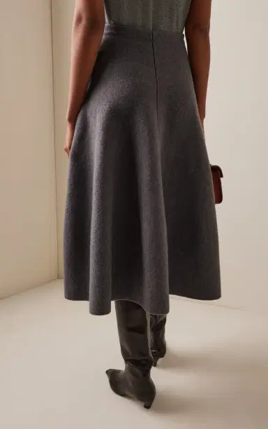 Brandon Maxwell The Miller Structured Virgin-Wool Midi Skirt | Thumbnail 5 Brandon Maxwell The Miller Structured Virgin-Wool Midi Skirt | Thumbnail 5
