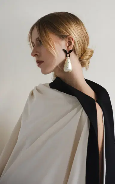 Harithand Gerda Asymmetric Crepe Caftan Dress | Thumbnail 4 Harithand Gerda Asymmetric Crepe Caftan Dress | Thumbnail 4