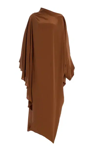 Harithand Gabriella Draped Silk Crepe De Chine Caftan Dress | Thumbnail 9 Harithand Gabriella Draped Silk Crepe De Chine Caftan Dress | Thumbnail 9