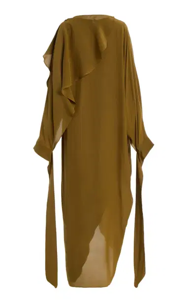 Harithand Eileen Draped Silk Crepe De Chine Caftan Dress | Thumbnail 5 Harithand Eileen Draped Silk Crepe De Chine Caftan Dress | Thumbnail 5