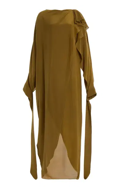 Harithand Eileen Draped Silk Crepe De Chine Caftan Dress | Thumbnail 1 Harithand Eileen Draped Silk Crepe De Chine Caftan Dress | Thumbnail 1