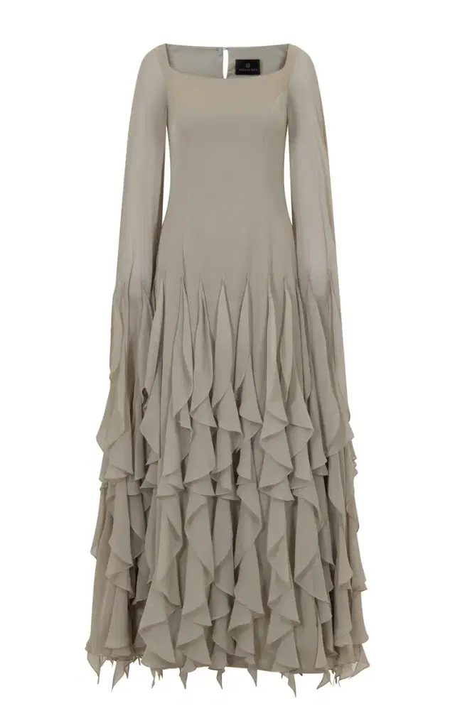 Innocence Long Ruffle Sleeve Dress
