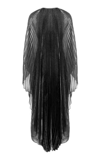 SemSem Pleated Lamé Caftan Dress | Thumbnail 3 SemSem Pleated Lamé Caftan Dress | Thumbnail 3