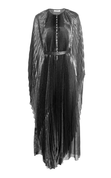 SemSem Pleated Lamé Caftan Dress | Thumbnail 1 SemSem Pleated Lamé Caftan Dress | Thumbnail 1