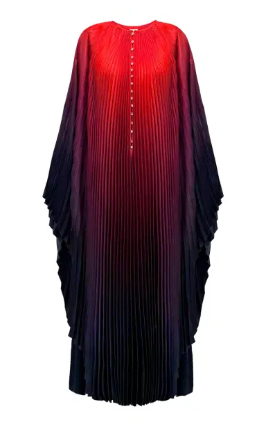 SemSem Ombré-Printed Plissé Caftan Dress | Thumbnail 4 SemSem Ombré-Printed Plissé Caftan Dress | Thumbnail 4