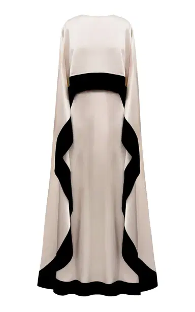 SemSem Color-Blocked Tiered Silk Caftan Dress | Thumbnail 1