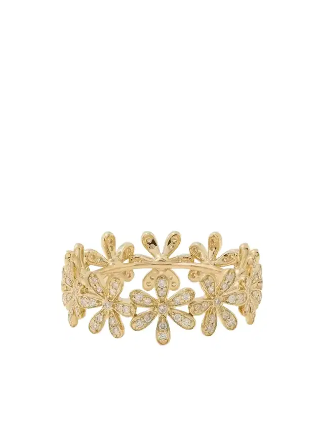 Daisy Eternity 14-karat Gold Diamond Ring