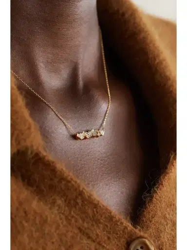 Suzanne Kalan 18-karat Gold Diamond Necklace | Thumbnail 5 Suzanne Kalan 18-karat Gold Diamond Necklace | Thumbnail 5