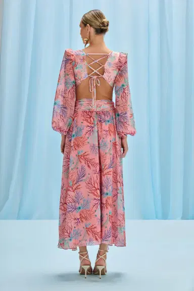 PatBo SEAWEED LONG SLEEVE BEACH DRESS | Thumbnail 3