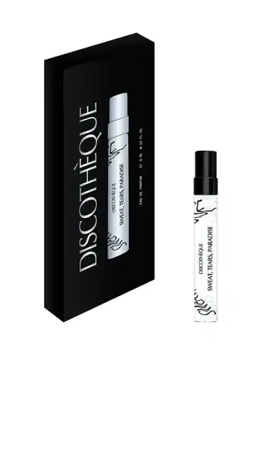 DISCOTHEQUE Sweat, Tears, Paradise Eau De Parfum 8ml | Thumbnail 1 DISCOTHEQUE Sweat, Tears, Paradise Eau De Parfum 8ml | Thumbnail 1