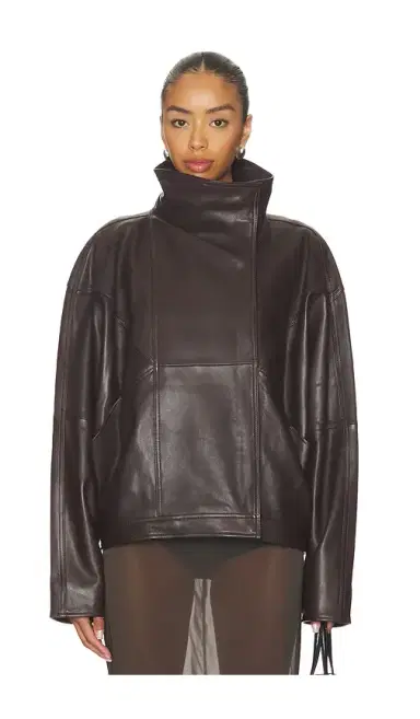 EAVES Mildri Leather Jacket | Thumbnail 1 EAVES Mildri Leather Jacket | Thumbnail 1