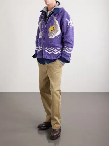 KAPITAL Intarsia Wool Zip-Up Cardigan - Men | Thumbnail 2 KAPITAL Intarsia Wool Zip-Up Cardigan - Men | Thumbnail 2