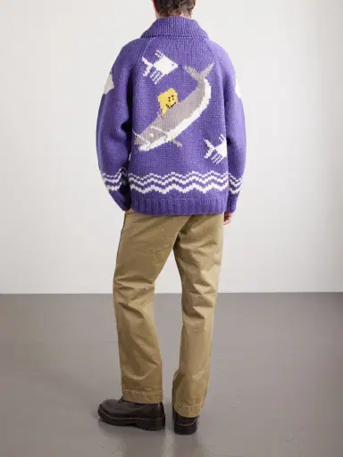 KAPITAL Intarsia Wool Zip-Up Cardigan - Men | Thumbnail 4 KAPITAL Intarsia Wool Zip-Up Cardigan - Men | Thumbnail 4