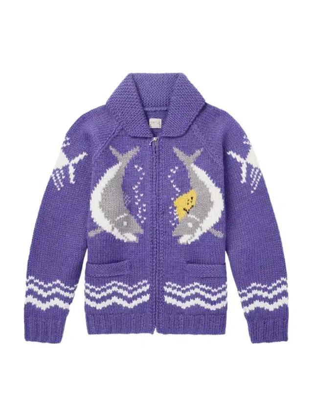 KAPITAL Intarsia Wool Zip-Up Cardigan - Men