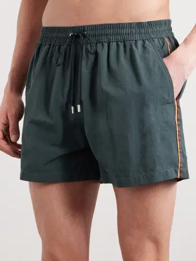 Paul Smith Straight-Leg Short-Length Recycled Swim Shorts - Men | Thumbnail 2 Paul Smith Straight-Leg Short-Length Recycled Swim Shorts - Men | Thumbnail 2