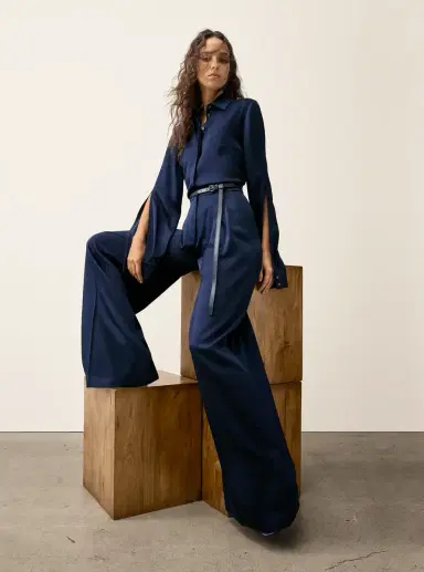 Michael Kors Collection Jodi Leather Trouser Belt in Blue | Thumbnail 8 Michael Kors Collection Jodi Leather Trouser Belt in Blue | Thumbnail 8