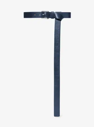 Michael Kors Collection Jodi Leather Trouser Belt in Blue | Thumbnail 9 Michael Kors Collection Jodi Leather Trouser Belt in Blue | Thumbnail 9