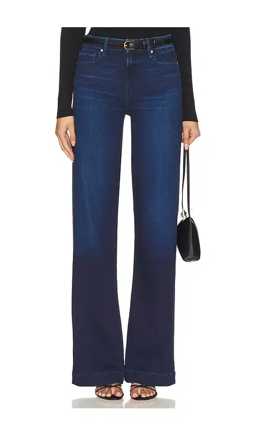 PAIGE Leena Petite Wide Leg Jeans