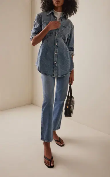 AGOLDE Lana Rigid Mid-Rise Straight-Leg Jeans | Thumbnail 2